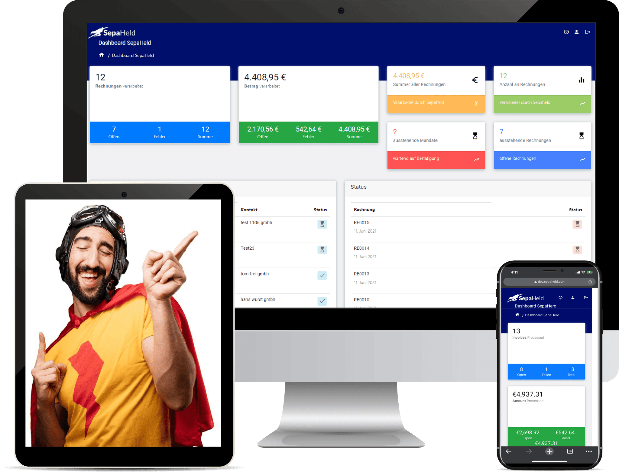 weclapp Cloud-ERP mit SepaHeld – SEPA-Lastschriften automatisiert einziehen
